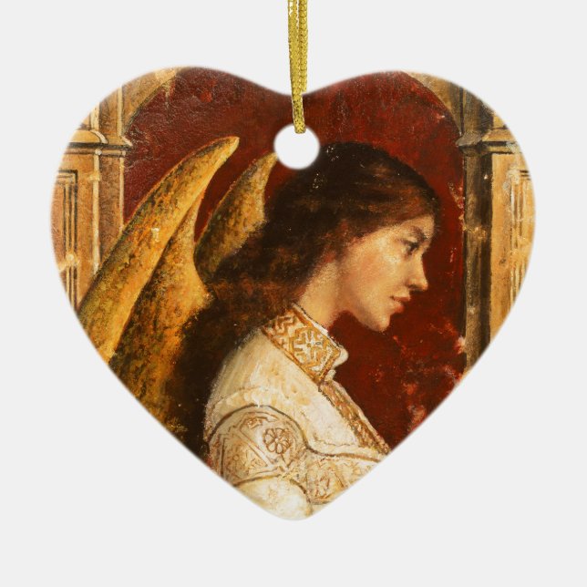 Christmas Fresco Angel Ceramic Ornament (Front)