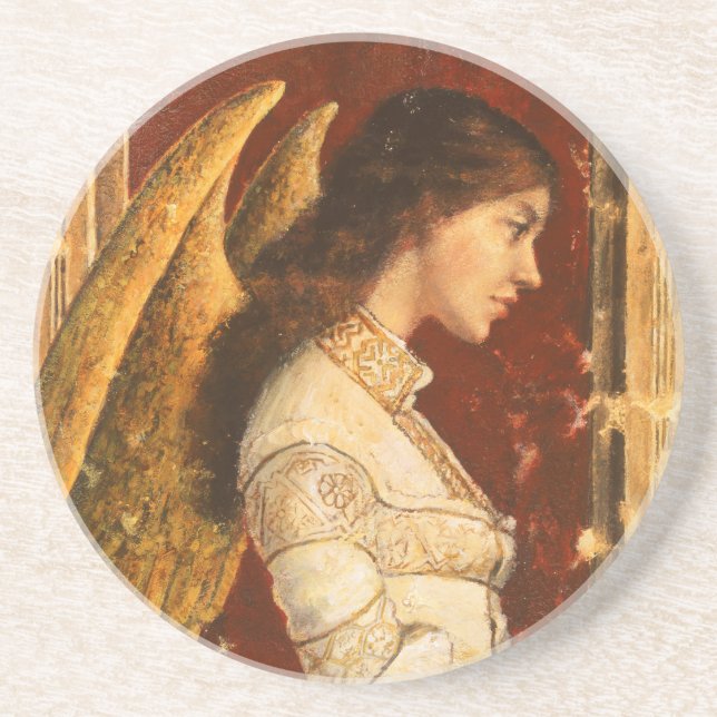 Christmas Fresco Angel Coaster (Front)