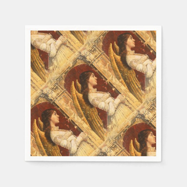 Christmas Fresco Angel Paper Napkins (Front)