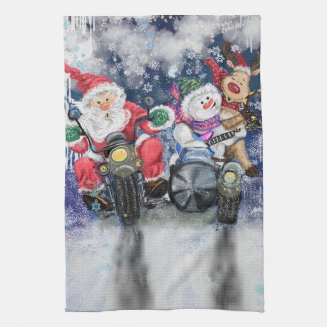 Christmas Friends Funny Kitchen Towel (Vertical)