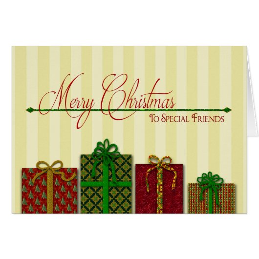 Christmas,  Friends, Ornate Presents (Front Horizontal)
