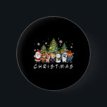 Christmas Friends Santa Rudolph Snowman Family Xma Button<br><div class="desc">Christmas Friends Santa Rudolph Snowman Family Xmas Kids</div>