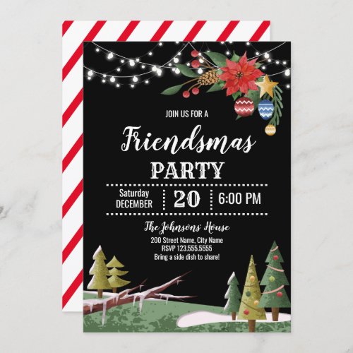 Christmas Friendsmas Party Invitation