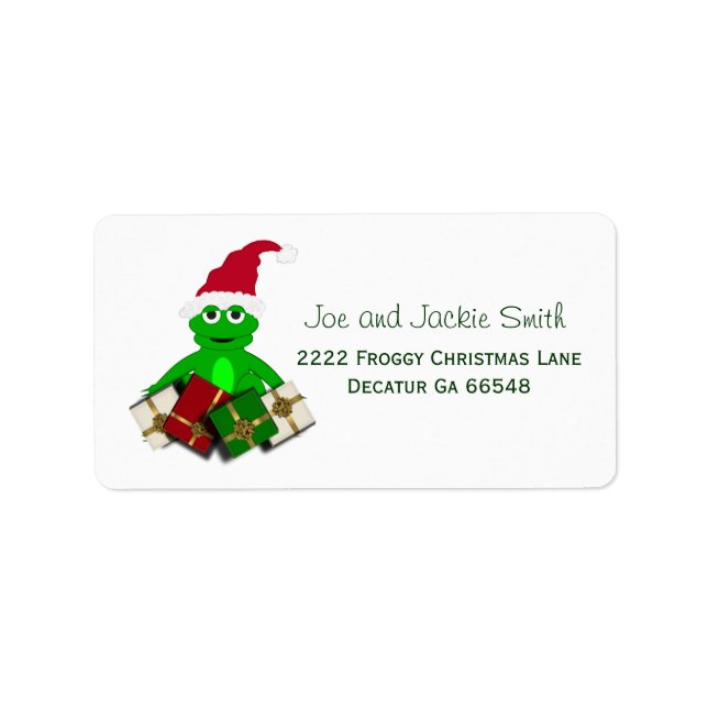 Christmas Frog Address Labels (Front)