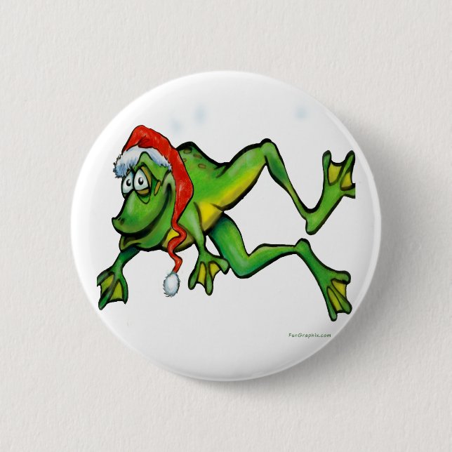 Christmas Frog Button (Front)