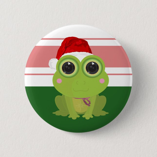Christmas Frog Button (Front)