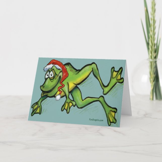 Christmas Frog Holiday Card (Front)