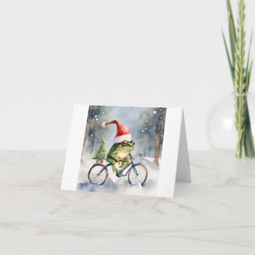 Christmas Frog Holiday Card