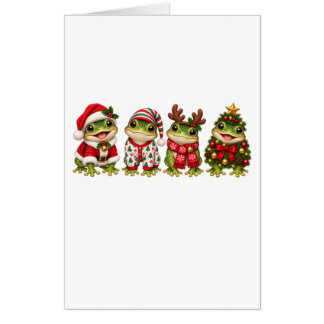 Christmas Frog Holiday Friends Card