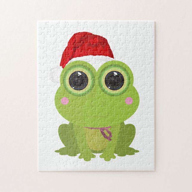 Christmas Frog Jigsaw Puzzle (Vertical)
