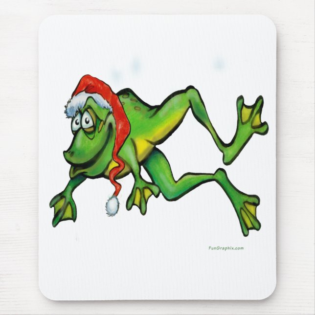 Christmas Frog Mouse Pad (Front)