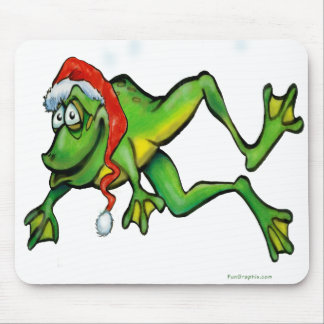 Christmas Frog Mouse Pad