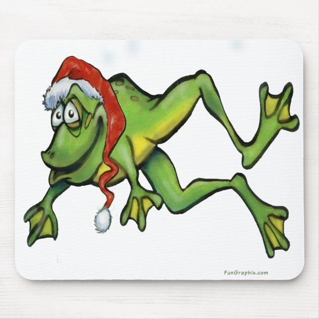 Christmas Frog Mouse Pad (Front)