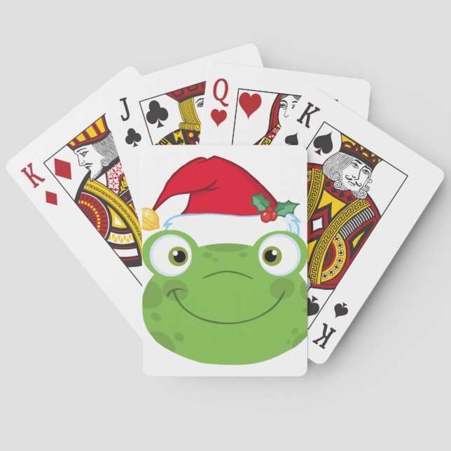 Christmas Frog Playing Cards (Back)