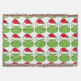 Christmas Frog Throw Blanket