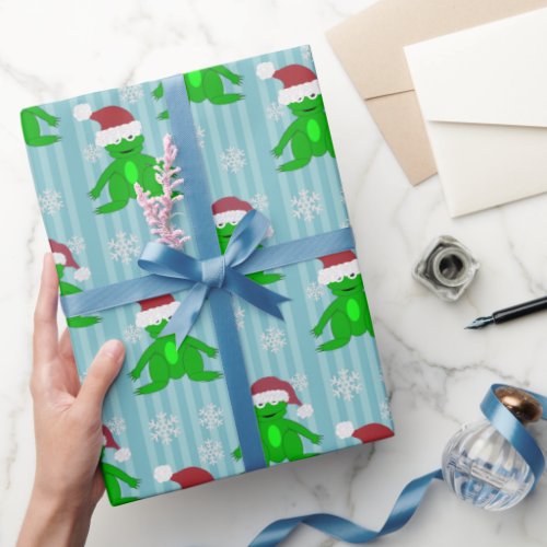 Christmas Frog Wrapping Paper