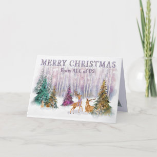 Christmas From All of Us Forest Wildlife Card