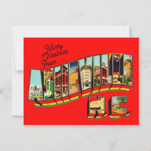 Christmas from Asheville NC Postcard