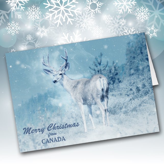 Christmas from Canada Deer Christmas Card (Creator Uploaded)