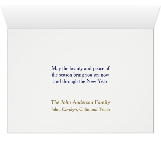 Christmas from Colorado Mountains Holiday Card (Inside Horizontal (Bottom))