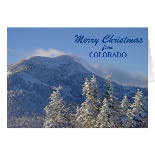 Christmas from Colorado Mountains Holiday Card (Front Horizontal)