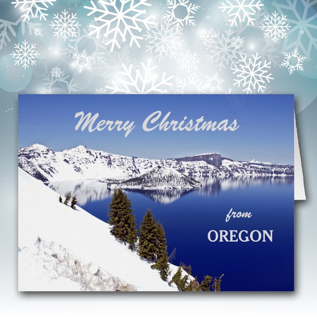 Christmas from Oregon Crater Lake Greeting Card (Creator Uploaded)