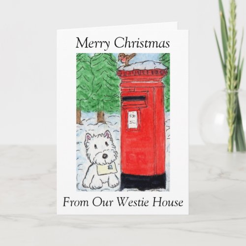 Christmas From Our  Westie House Christmas card
