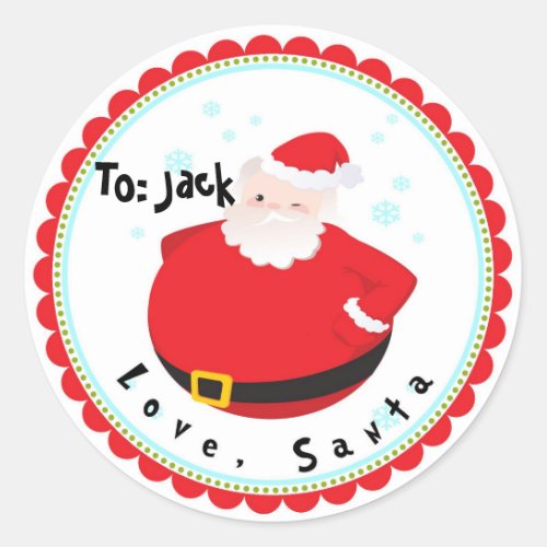 Christmas From Santa Stickers Labels
