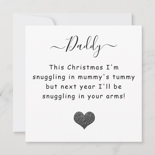 Christmas from the bump dad to be holiday card (Front)