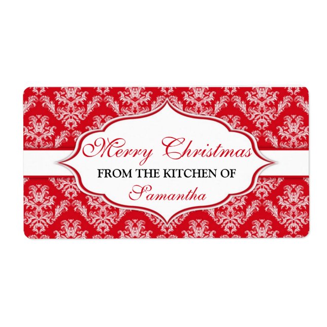 Christmas From The Kitchen Of labels Personalized (Front)