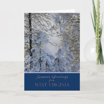 Christmas From West Virginia Card by SueshineStudio at Zazzle