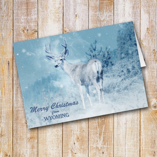 Christmas from Wyoming Deer Christmas Card (Creator Uploaded)