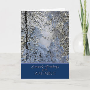 Christmas from Wyoming Snowscene Holiday Card