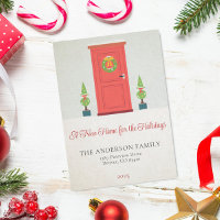Christmas Front Door Holiday Moving Announcement
