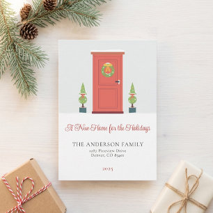 Christmas Front Door Holiday Moving Announcement