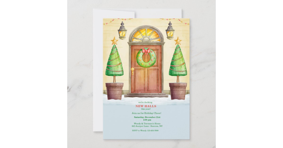 Christmas Front Door Invitation | Zazzle