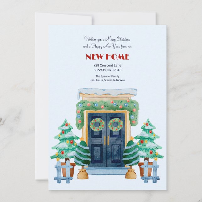 Christmas Front Door Moving Announcement (Front)
