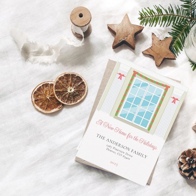 Christmas Front Door New Home for the Holiday Card (Creator Uploaded)