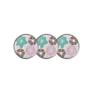 Christmas Frosted Donuts Pink Doodles     Golf Ball Marker
