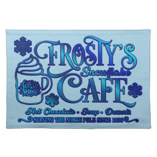 Christmas Frosty's Snowflake Cafe Cloth Placemat