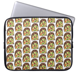 Christmas Fruit Cake Fruitcake Slice Holiday Xmas Laptop Sleeve