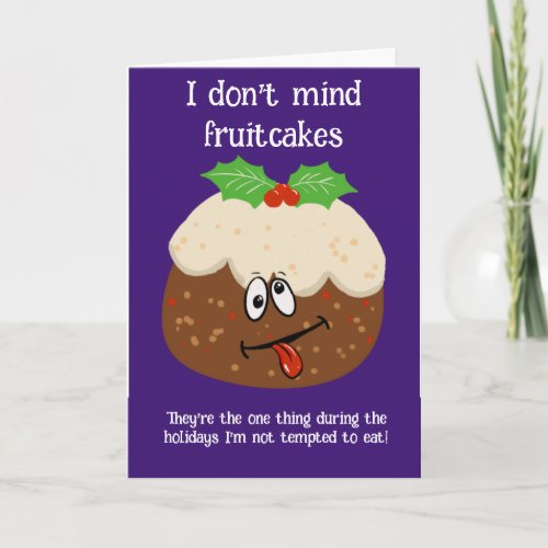 christmas fruit cake funny joke  season  card