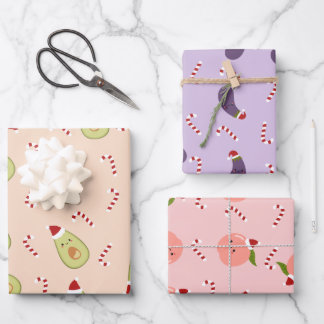 Christmas Fruit Wrapping Paper Sheets