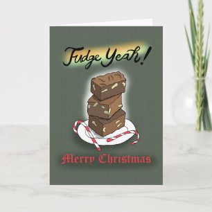 Christmas Fudge Funny Holiday Food Greeting   Card
