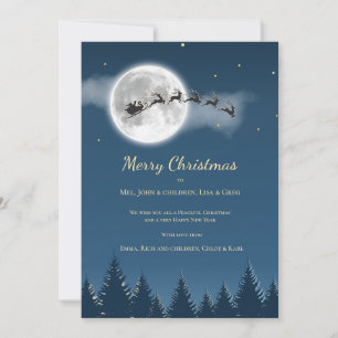 Christmas Full Moon Greeting Card