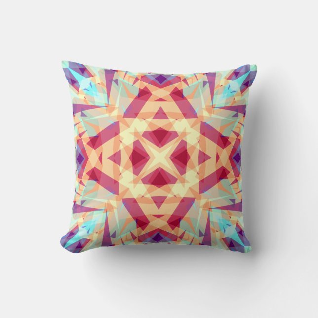 Christmas Fun Bright Cheerful Jolly Modern Pattern Throw Pillow (Front)