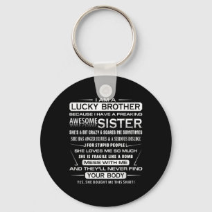Christmas Fun For Brother From Sister 1  Keychain