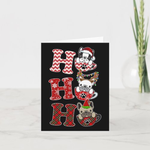 Christmas Fun French Bulldog Pajamas Family  Card