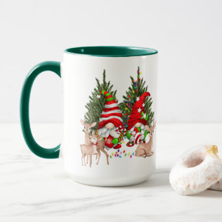 Christmas Fun Gnome and Deer Mug