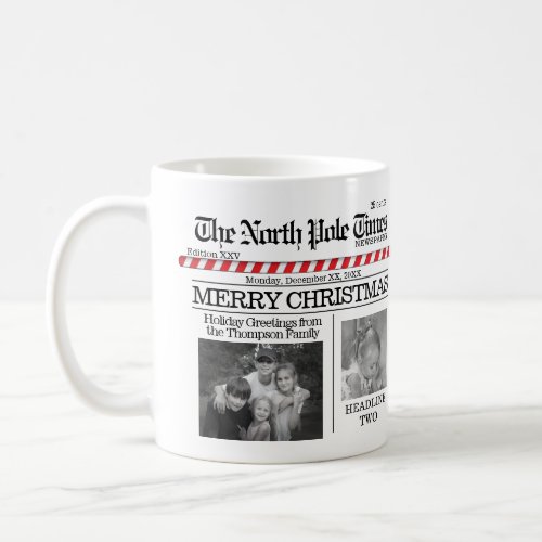 Christmas Fun North Pole Times Whimsical Cute Coffee Mug